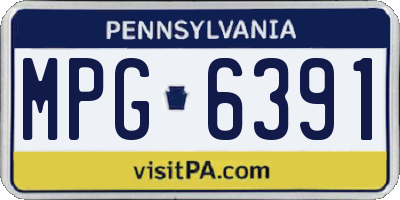 PA license plate MPG6391