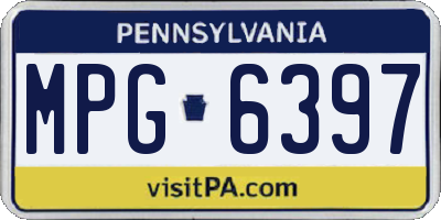 PA license plate MPG6397