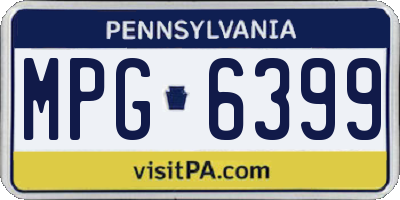 PA license plate MPG6399