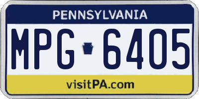 PA license plate MPG6405