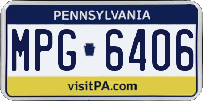 PA license plate MPG6406