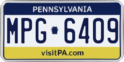 PA license plate MPG6409