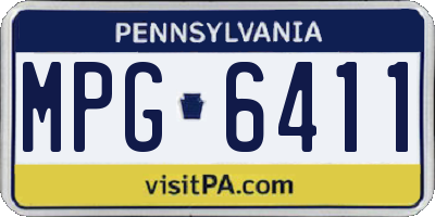 PA license plate MPG6411