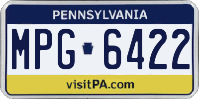 PA license plate MPG6422