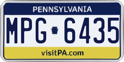 PA license plate MPG6435