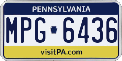 PA license plate MPG6436
