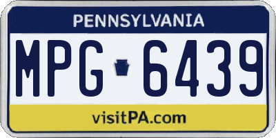 PA license plate MPG6439