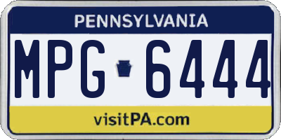 PA license plate MPG6444