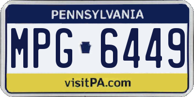 PA license plate MPG6449