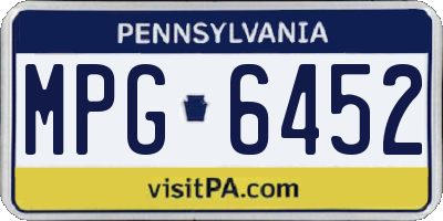 PA license plate MPG6452