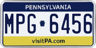 PA license plate MPG6456