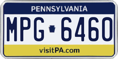 PA license plate MPG6460