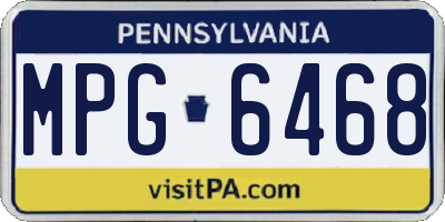 PA license plate MPG6468