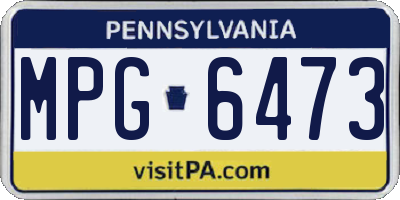 PA license plate MPG6473