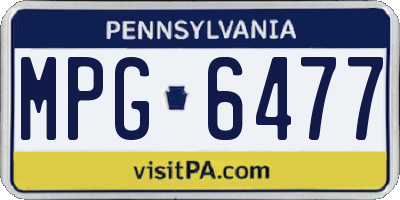 PA license plate MPG6477