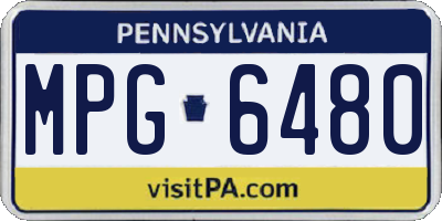 PA license plate MPG6480