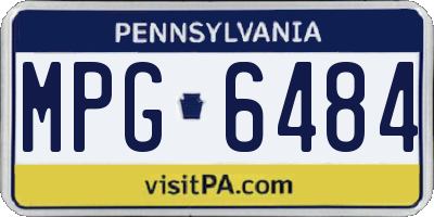PA license plate MPG6484