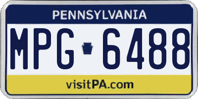 PA license plate MPG6488