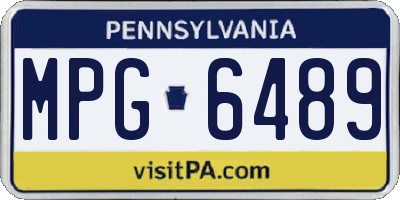 PA license plate MPG6489