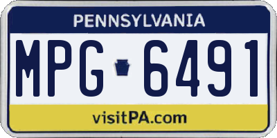 PA license plate MPG6491