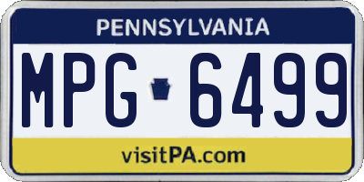 PA license plate MPG6499