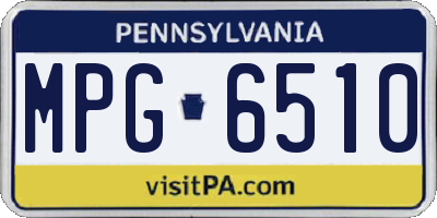 PA license plate MPG6510
