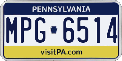 PA license plate MPG6514