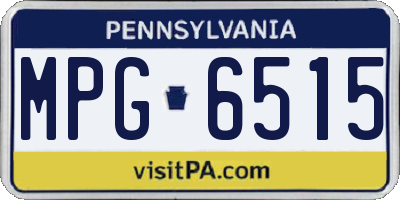PA license plate MPG6515
