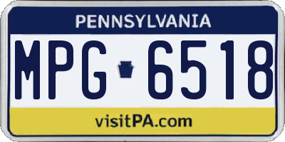 PA license plate MPG6518
