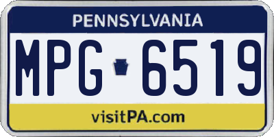 PA license plate MPG6519