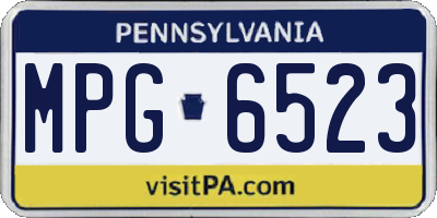 PA license plate MPG6523