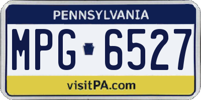 PA license plate MPG6527