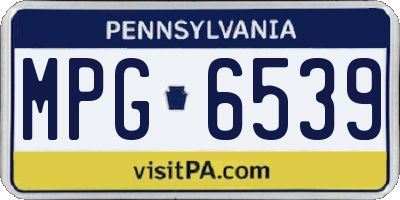 PA license plate MPG6539