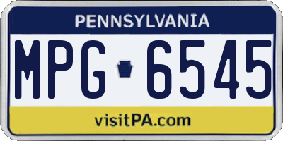 PA license plate MPG6545