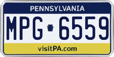 PA license plate MPG6559