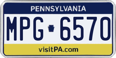 PA license plate MPG6570