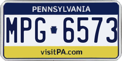 PA license plate MPG6573