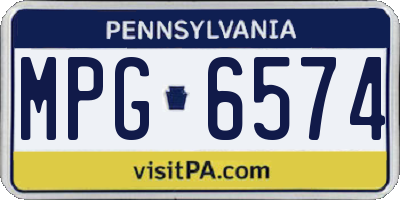 PA license plate MPG6574