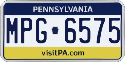 PA license plate MPG6575
