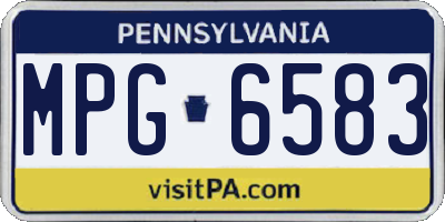 PA license plate MPG6583