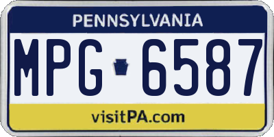 PA license plate MPG6587