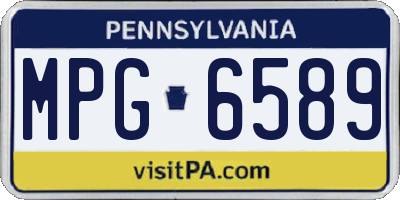 PA license plate MPG6589