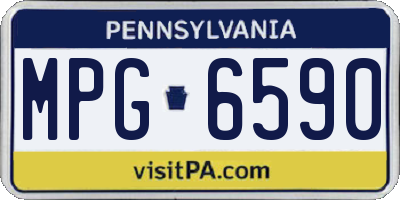 PA license plate MPG6590
