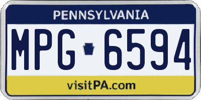 PA license plate MPG6594