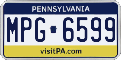 PA license plate MPG6599