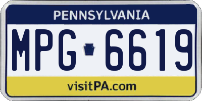 PA license plate MPG6619