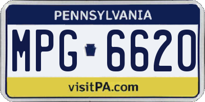 PA license plate MPG6620