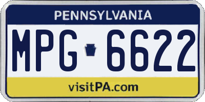 PA license plate MPG6622