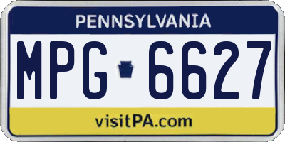 PA license plate MPG6627