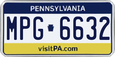 PA license plate MPG6632